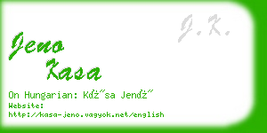 jeno kasa business card